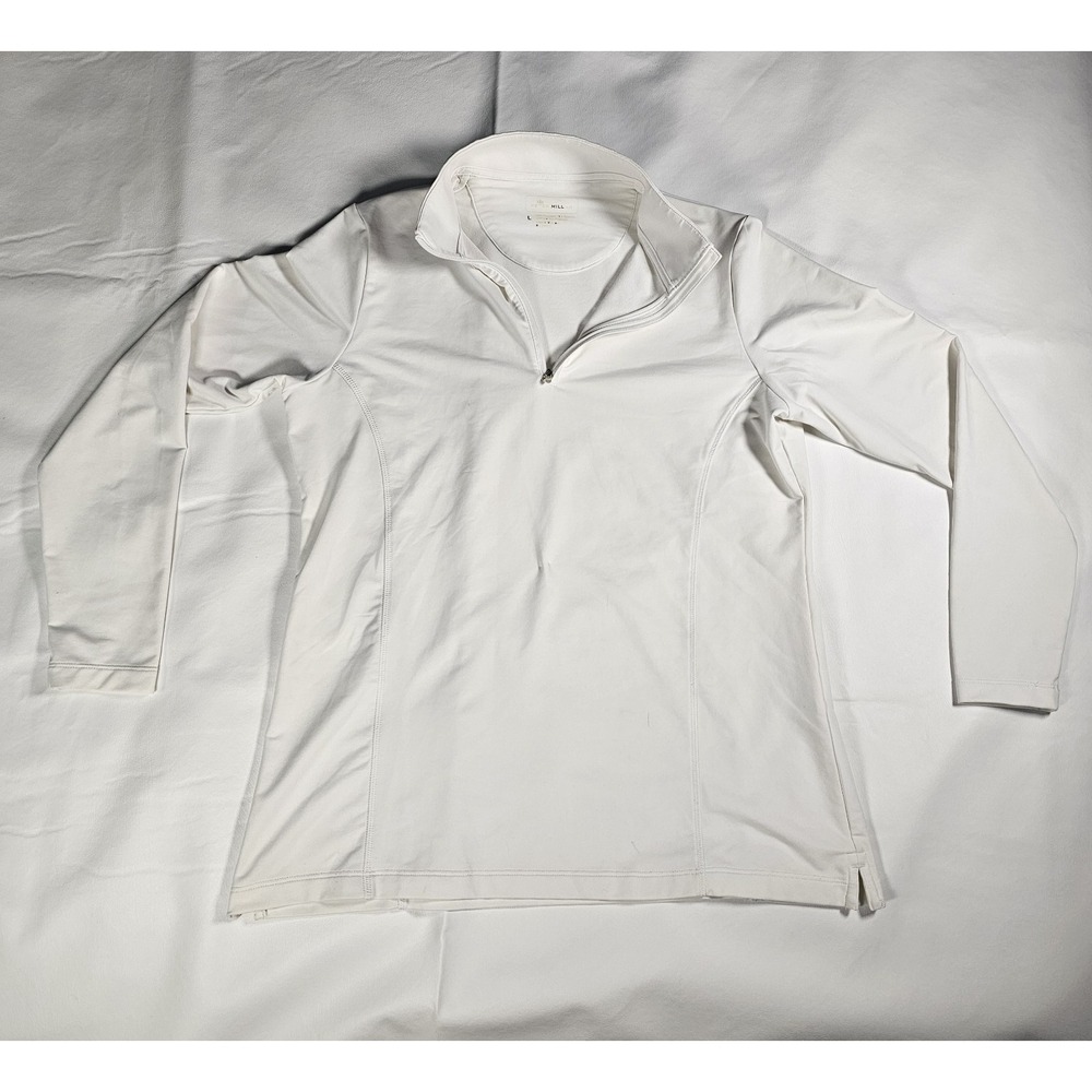 Peter Millar Crown Sport Women's White 1/4 Zip Pullover Large